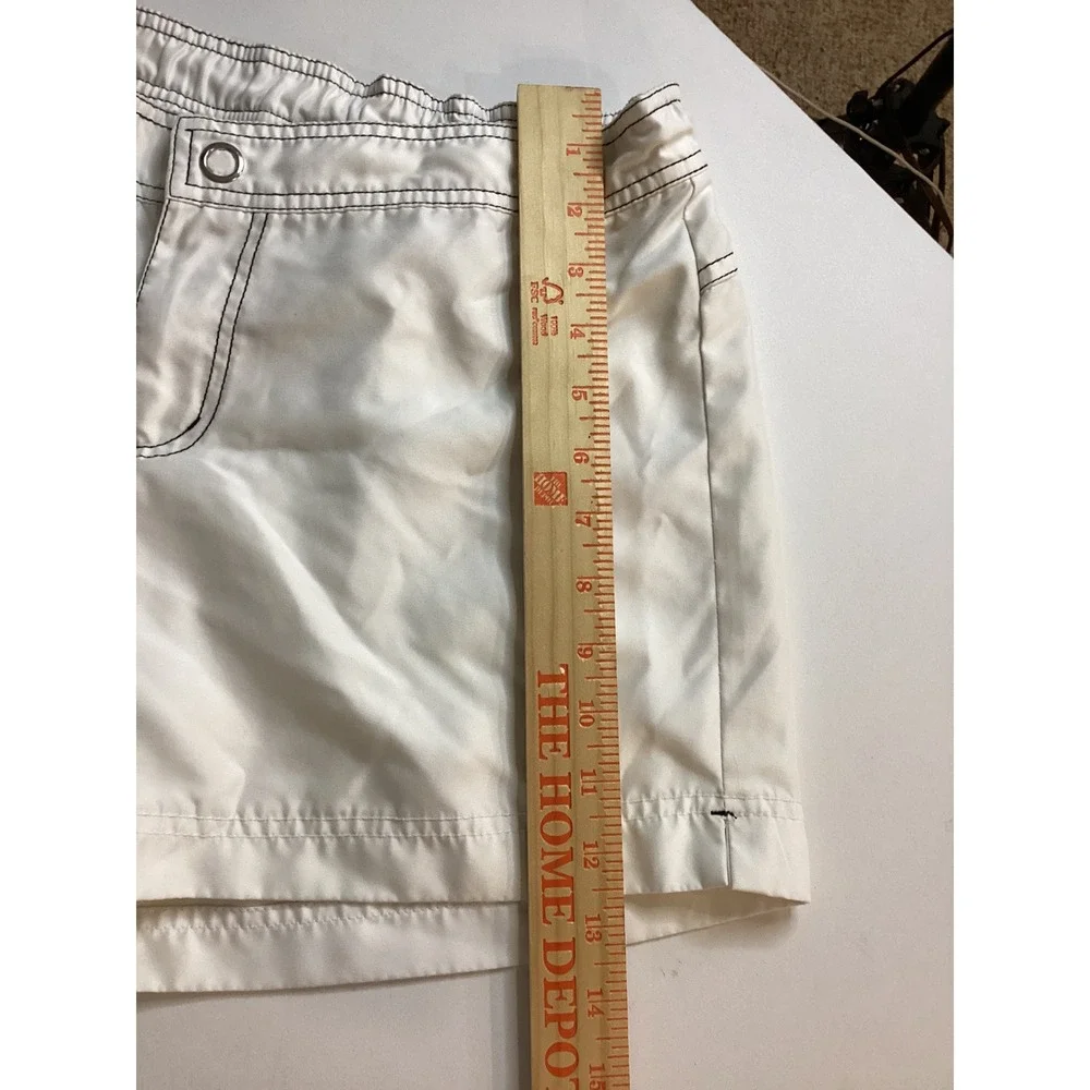 Catalina Womens Board Shorts Arctic White Black Stitch Cargo‎ Pocket